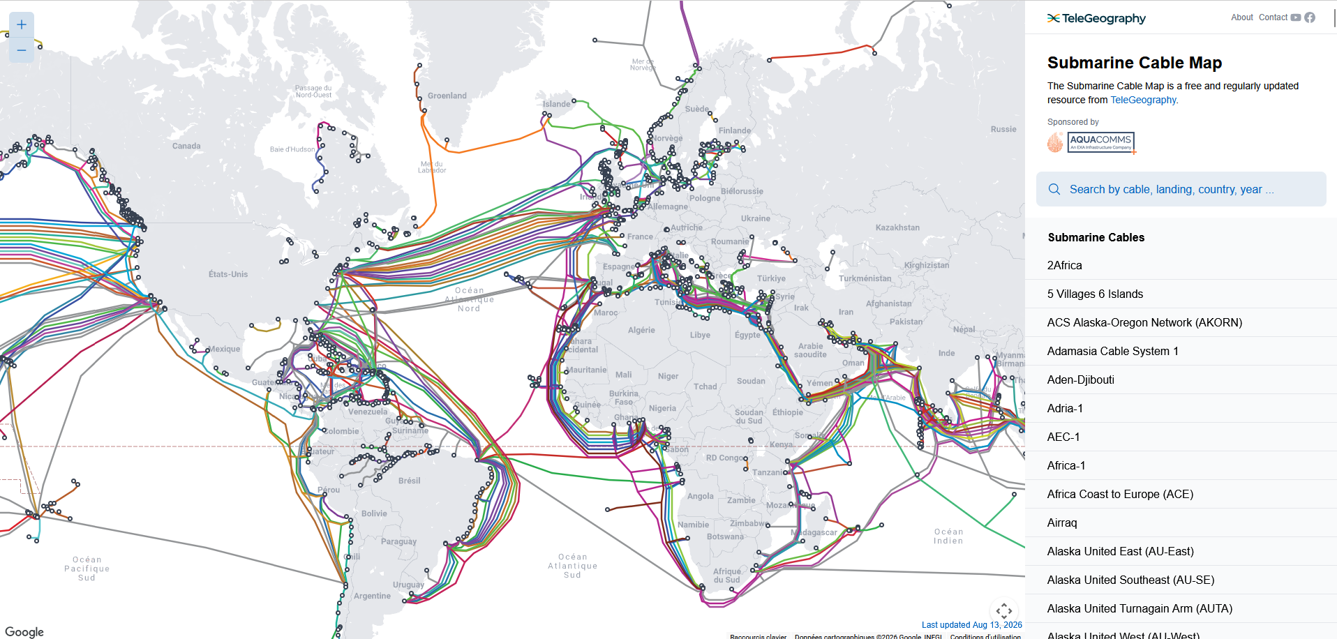 Submarine Cable Map