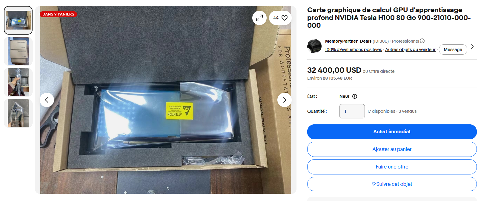 A Nvidia H100 on Ebay