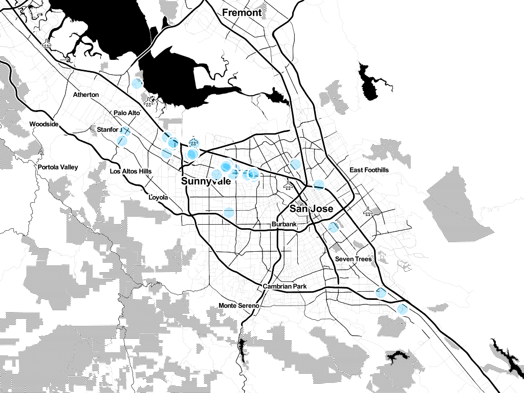 Superfund sites around San Jose